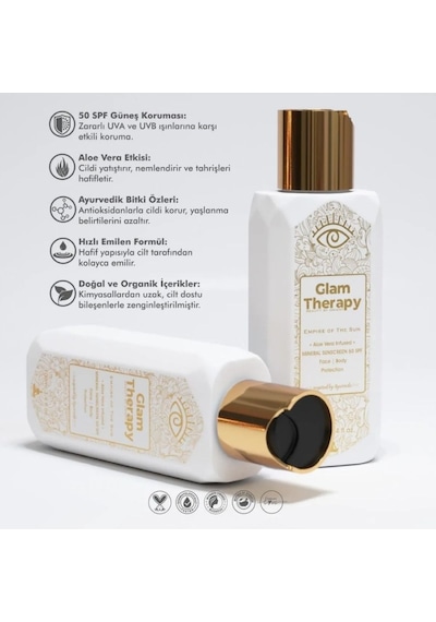 Glam Therapy Solar Embrace Aloe Vera Infused Yüz Ve Vücut Nemlendirici Güneş Kremi 50 Spf 100ml