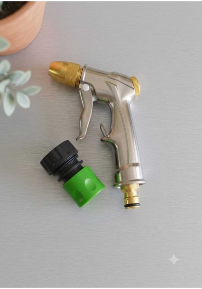 Otomatik Metal Sulama Tabancası Pro + 3/4 Hortum Adaptörü