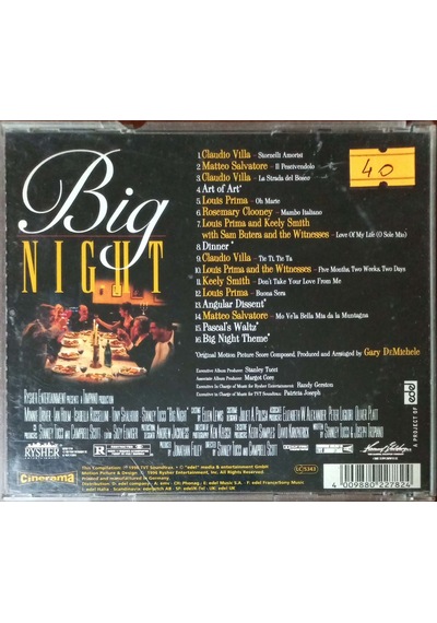 Plak Değildir Cd Dir Cd Big Night Orignal Motion Picture Sountr