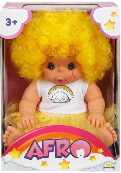 20040 Afro Kıvırcık Saçlı Bebek 23 Cm    -Sunman