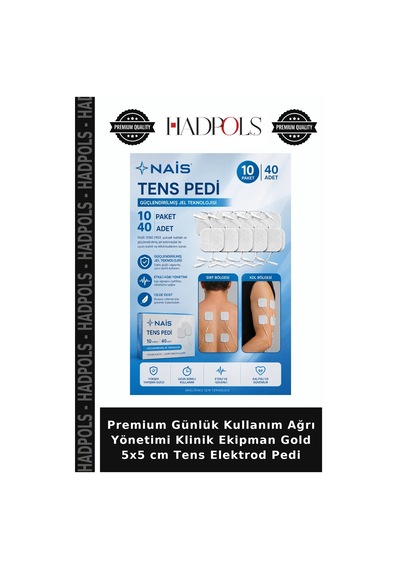 Premium Günlük Kullanım Yönetimi Klinik Ekipman Gold 5x5 Cm Tens Elektrod Pedi