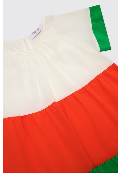 Panço Kız Bebek Renkli Elbise 2611gb26053