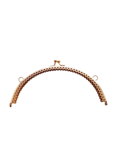 Angel Çanta Aksesuar Oval Cüzdan Klipsi 20 Cm Light Gold Renk