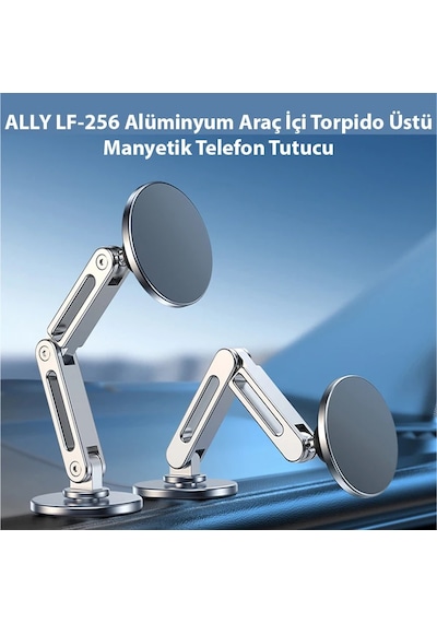 Ally Lf-256 Alüminyum Araç İçi Torpido Üstü Manyetik Telefon Tutucu- 5775