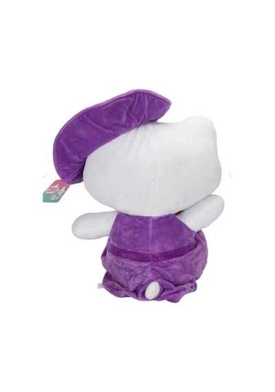 Peluş Hello Kitty Mor Şapkalı Elbiseli Fiyonklu Büyük Boy 50 Cm Pelüş