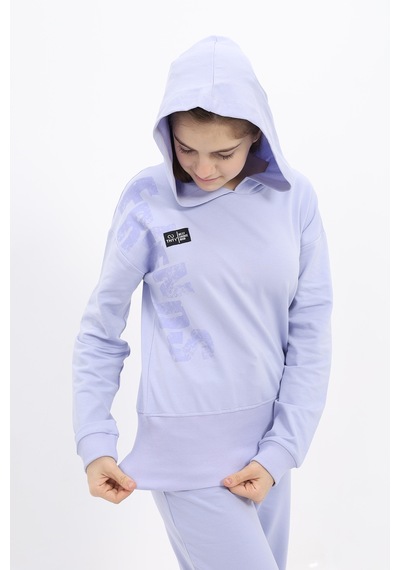 Toontoy Kids Toontoy Kız Çocuk 2'li Takım Baskılı Kapüşonlu Sweatshirt & Beli Paçası Ribanalı Cepli Jogger Eşofman Altı - 2 İplik Açık Lila Toontoy Kids Toontoy Kız Çocuk 2'li Takım Baskılı Kapüşonlu Sweatshirt & Beli Paçası Ribanalı Cepli Jogger Eşofman Altı - 2 İplik Açık Lila