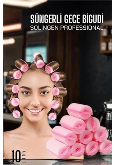 Süngerli Gece Bigudisi 8 Adet Solingen Professional