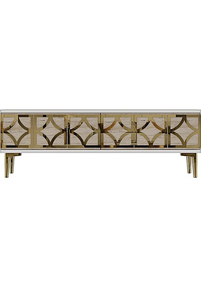 Tsa1237btg Lem Tv Sehpası Beyaz-traverten-gold 120cm Tsa1237btg Lem Tv Sehpası Beyaz-traverten-gold 120cm