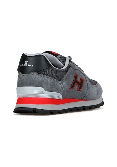 Hammer Jack Hakiki Deri Mint Gri-Kırmızı Kadın Spor Ayakkabı - 545251835