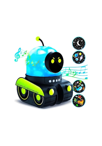 Çocuklar İçin Eğitici Ve Eğlenceli Robot Temalı Projektör Gece Lambası Diğer