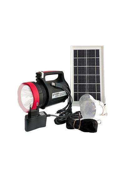 Powermaster 10 Watt 22 Smd Ledli Solar Panelli 3 Ampullü Usb-mp3-radyo Destekli Solar Fener Yj-1908tsyk Siyah