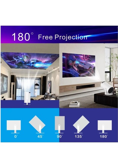 Hd 4k Destekli Projeksiyon Cihazı Android Ekran Yansıtma 130 İnç Spotlight 1080p Projeksiyon Cihazı