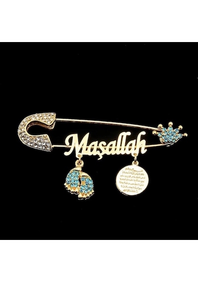 Sahiaksesuar Maşallah Yazılı Bebek Yaka Iğnesi 09