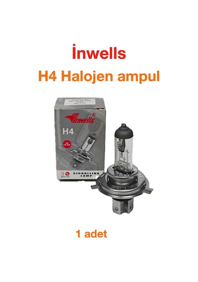 İnwells Standart Halojen H4 60/55 Uzun - Kısa 12v 1 Adet