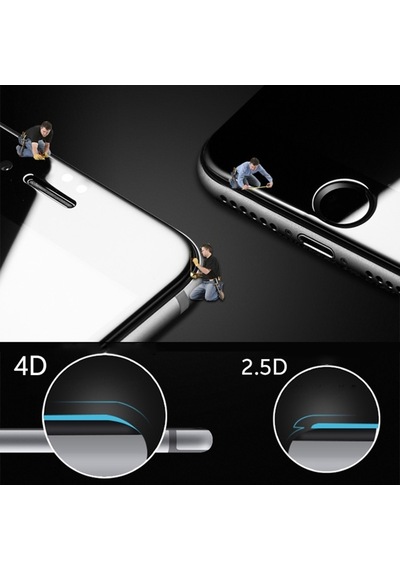 Apple Uyumlu  iPhone 6S Plus 4D Kavisli Full Cam Kırılmaz Koruyucu 6 Pl