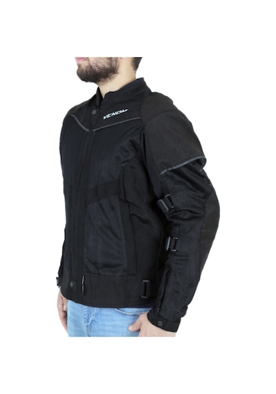 Venom Motosiklet Montu Rock Cordura Erkek Siyah Fileli Motorcu Mont