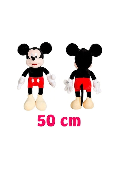 Miki Fare Mickey Mouse Minnie Mouse Figür Peluş Oyuncak Uyku & Oyun Arkadaşı Büyük Boy 50 Cm. Siyah