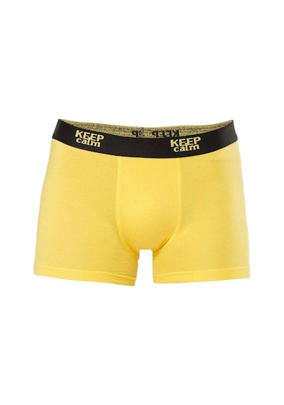 10 Adet Sarı Renk Likralı Modal Boxer Sarı