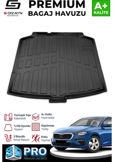 S-dizayn Skoda Scala 3d Pro Bagaj Havuzu 2019 Üzeri A+ Kalite