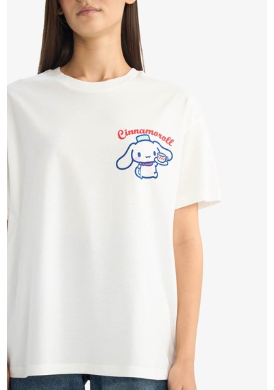 Defacto - Hello Kitty Oversıze Sırt Baskılı Tişört G1903AX26SP