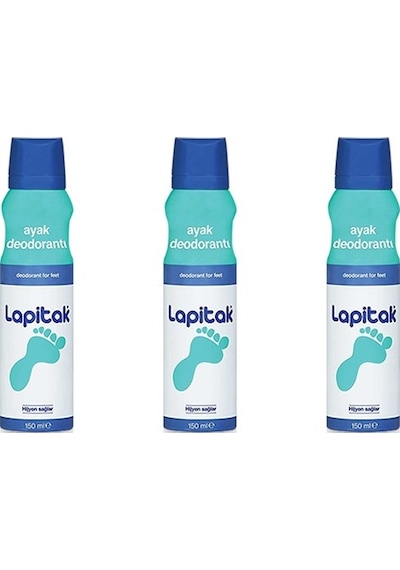 Lapitak Ayak Deodorantı 3 x 150 ML