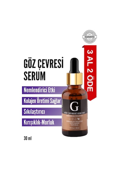 Göz Çevresi Canlandırıcı Gözaltı Morluğu, Torbalanma, Şişlik Gözaltı Bakım Serumu 30ml