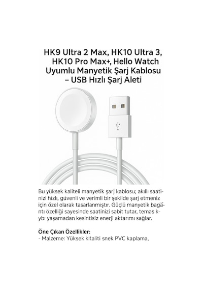 Watch Şarj Aleti Hk9/hk9 Pro Plus/hk9 Ultra 2/hello Watch/hk10 Ultra3/hk10 Pro+ Manyetik Şarj Aleti Hk Serisi Tüm Modeller Watch Şarj Aleti Hk9/hk9 Pro Plus/hk9 Ultra 2/hello Watch/hk10 Ultra3/hk10 Pro+ Manyetik Şarj Aleti Hk Serisi Tüm Modeller