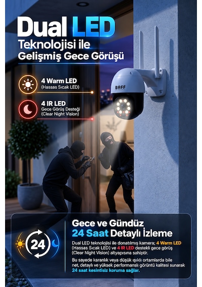 Smart-6207 Wifi Ptz Speed Dome Kamera Tuya Smart 2mp Full Hd Akıllı Güvenlik Kamerası