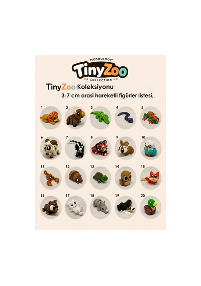 30 Lu Hareketli Hayvan Figürü Seti Eğitici Ve Eğlenceli Tinyzoo Oyuncak