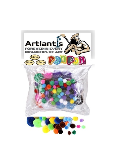 Ponpon 10 Mm 20 Mm 30 Mm 85 Li Set 1 Paket Karışık Renk Pon Pon 1 Cm 2 Cm 3 Cm Pompom Elişi Etkinliği Anasınıfı