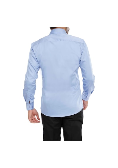 Efor Slim Fit Klasik Yaka Pamuk Saten Uzun Kol Mavi Gömlek Gk 214 Mavi