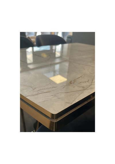 Venoxa Premium Seri 70x110 / 70x160 Mdf Masa Tek Masadır Gold-gri Gold-gri