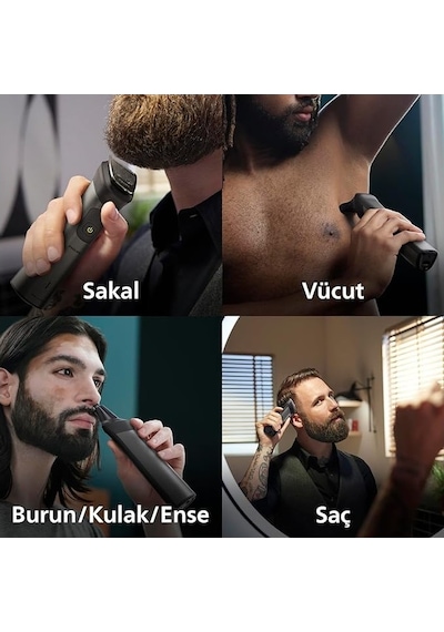 Philips 15'i 1 Arada Erkek Bakım Seti - Yüz/saç/vücut Islak/kuru Kullanım Mg7940/15