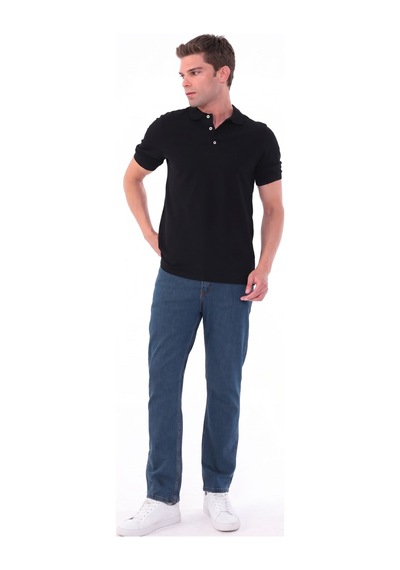 Blayn Jeans Erkek Tint Efekt Diz İzi Yapmayan Pamuklu Esnek Denim Jean Kot Pantolon Regular Kalıp Petrol Mavisi Açık