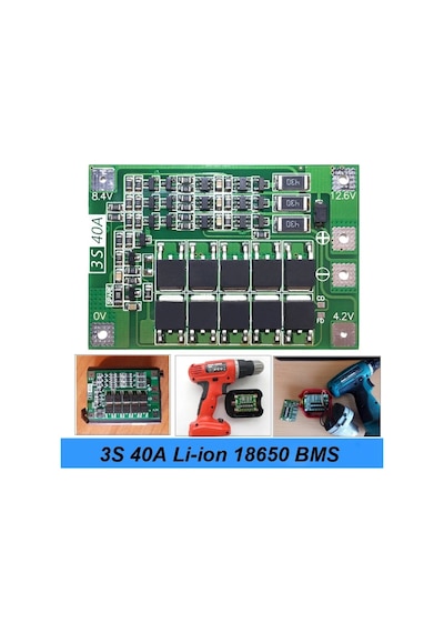 Green-3s 40a Tornavida İçin 12v Li-ıon 18650 Bms Pcm Pil Koruma Kartı Bms