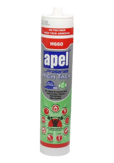 Apel Proseries High Tack Korniş Montaj Silikonu Ultra Hızlı Güçlü Yapıştırıcı Beyaz 290 Ml
