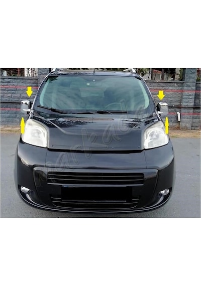 Markadan Peugeot Bipper Krom Ayna Kapağı 2008 Sonrası 2 Parça  Abs