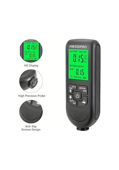 Valkyrie Hw-300 Pro Kaplama Kalınlığı Ölçer 0-2000 Μm Ölçüm Aralığı, Fe/nfe Algılama, Arka Aydınlatmalı Lcd