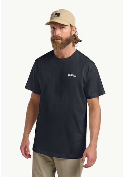 Jack Wolfskin Essential Erkek Tişört Dumanlı Mavi Nb Çok Renkli