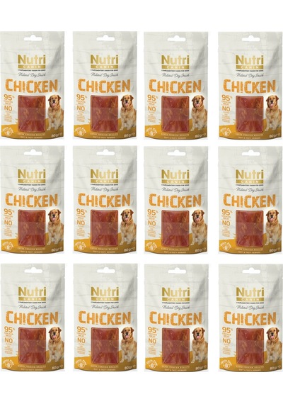 Nutri Canin Tavuklu Fileto Tahılsız Köpek Ödülü 80 G X 12 Adet