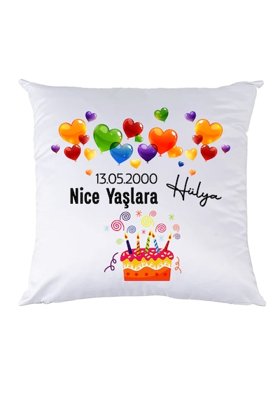Doğum Günü Hediyesi Tarih Ve İSimli Nice Yaşlara Yastık