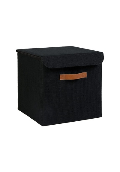 Siyah Renk Jüt Kapaklı Kutu 30 X 30 X 30 Cm Sku: Zeusb0c156m6z8