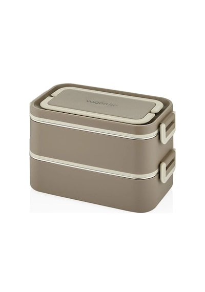 Vagonlife Lunchbox 2000 Ml 2 Kat Paslanmaz Çelik Çorba Kaseli Bento Lunch Box Yeni Nesil Sefer Tası -fflbox01029 Açık Kahverengi