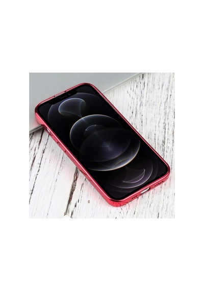Hepsi iPhone Uyumlu 13 Pro Max 6.7inç Lazer Kaplama Renkli Kenar Şeffaf Kılıf- 5775 Najmaddin Rose Gold