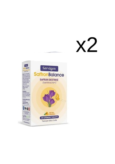 Sorvagen Saffronbalance Safran 30 Çiğneme Tableti X2 Adet