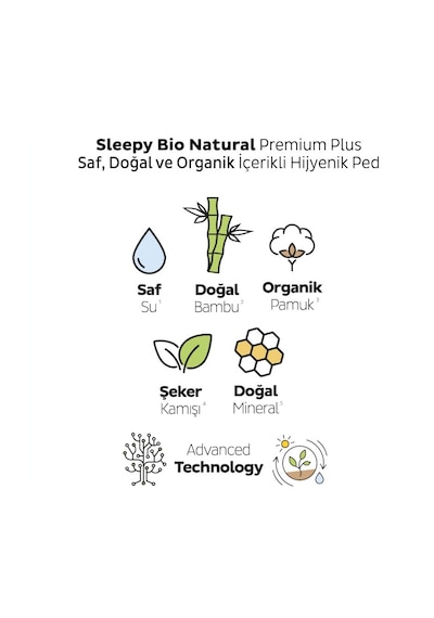 Sleepy Bio Natural Premium Plus+ 3 Gece 10 Adet