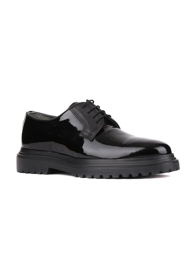 Shoetyle - Siyah Rugan Deri Bağcıklı Erkek Klasik Ayakkabı 250-2013-780-siyah Siyah