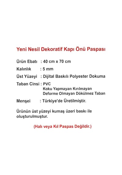 Welcome Yazılı Kauçuk Kapı Önü Paspası (455029614)