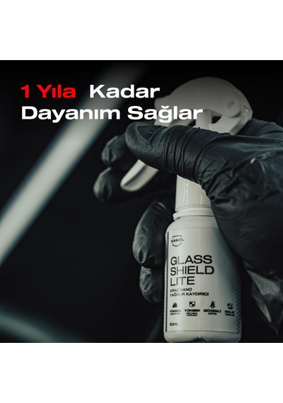 Nasiol Glasshield Lite Araç Nano Yağmur Kaydırıcı Ve Su Itici Sprey-50 Ml-1 Yıl Etkili-cam Koruma
