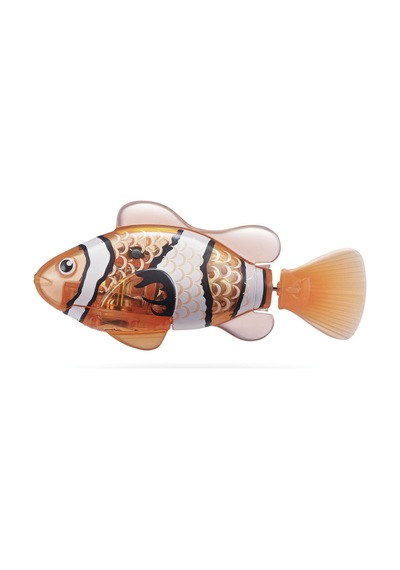 1.8 Metre Derine Dalan Suda Renk Değiştiren Yüzen Pilli Robo Alive Balık - 6.8 Cm - 1 Adet - Turuncu